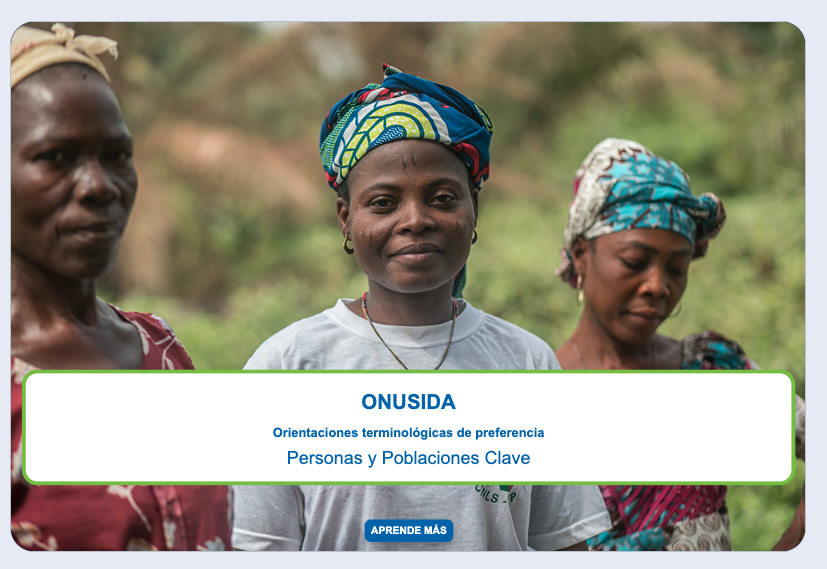 Screen from lesson showing text and three African women with colorful head scarves. Middle center woman is smiling.